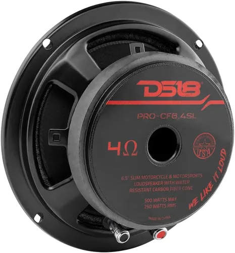 Vista 9 de DS18 PRO-CF6.4SL Altavoz Delgado de 6.5" 500 Vatios RMS Potencia Máxima 4-Ohmios Cono de Fibra de Carbono Resistente al Agua Altavoz
