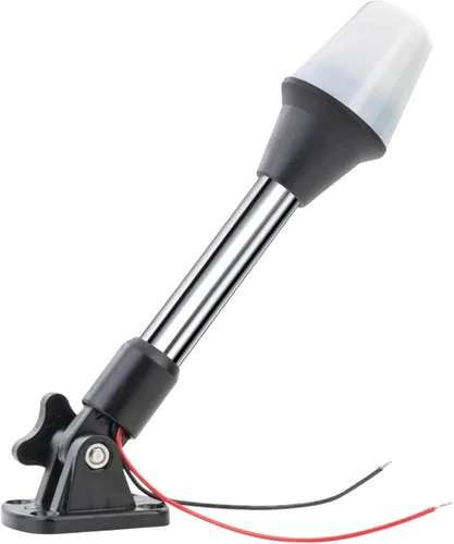 Vista 17 de Pactrade Marine Luces de navegación para barcos – Luz de popa blanca incandescente de 10.75 pulgadas (montaje en superficie, base plegable)