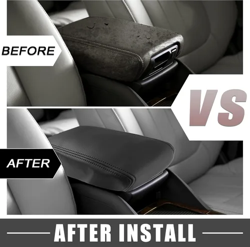 Vista 6 de Almohadilla de consola central de automóvil, impermeable, protector de caja de asiento, color negro para Toyota 4Runner 1996-2002