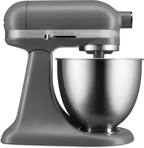 Vista 9 de KitchenAid KSM3311XAQ Artisan Mini Series Batidora de pie con cabezal inclinable, 3.5 cuartos, azul cielo aguamarina