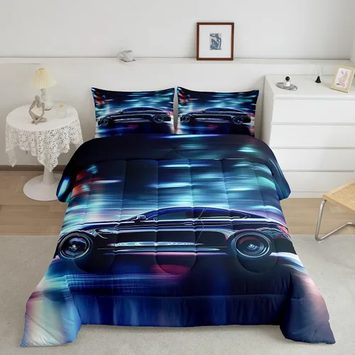 Vista 9 de Erosebridal Juego de edredón de 2 piezas de Torre Eiffel, edredón acolchado de construcción de la ciudad de París, tamaño individual, juego de ropa