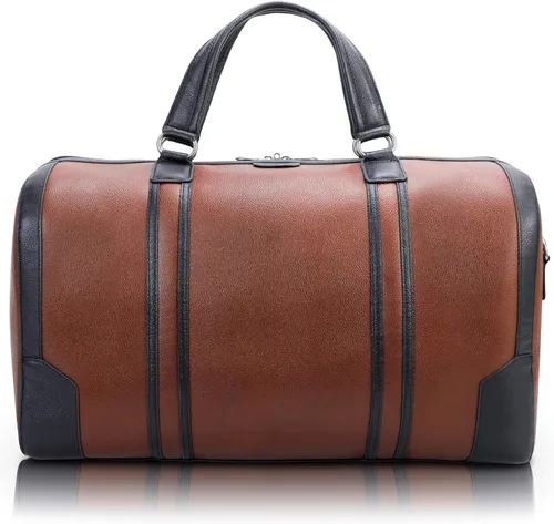 McKlein Bolsa de lona de cuero de 20 pulgadas, color marrón