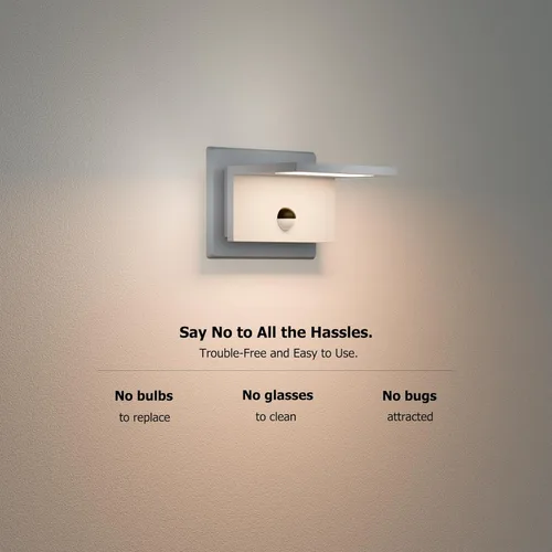 Vista 3 de Aplique de pared para exteriores con sensor de movimiento, luz LED blanca para exteriores, lámpara de pared IP54, impermeable, para porche, garaje