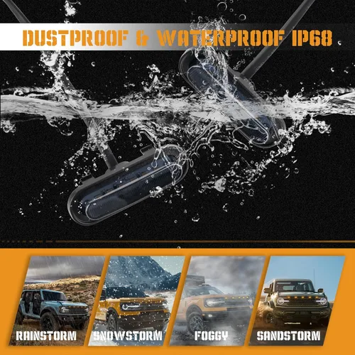 Vista 13 de 5 luces LED delanteras para parrilla compatibles con accesorios Ford Bronco 2021 2022 2023 2024 2/4 puertas Badlands Wildtrak Everglades y primera
