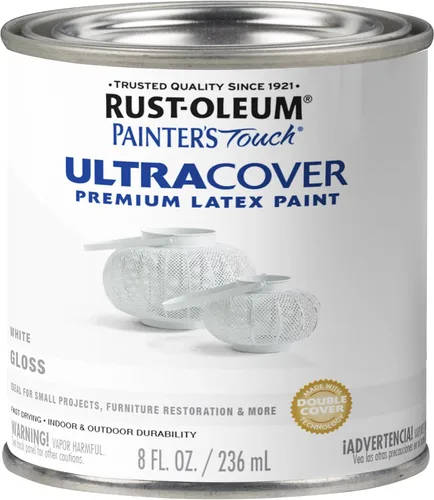 Vista 24 de Rust-Oleum 1976502 Painter's Touch - Pintura de látex, cuarto de galón, negro plano, 32 onzas líquidas, (paquete de 1)