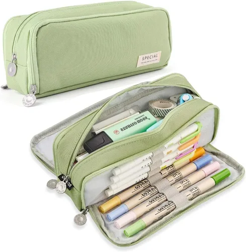 Vista 17 de iSuperb Estuche grande para lápices con 3 compartimentos, bolsa de lápices de gran capacidad para niños, adolescentes, niñas, niños, estudiantes
