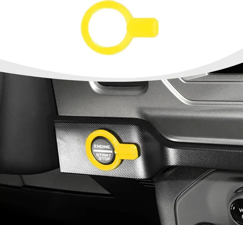 Vista 8 de RAZPOY para Bronco Cubierta de Botón de Arranque por Empuje, Moldura de Botón de Arranque y Parada del Motor Compatible con Accesorios Interiores