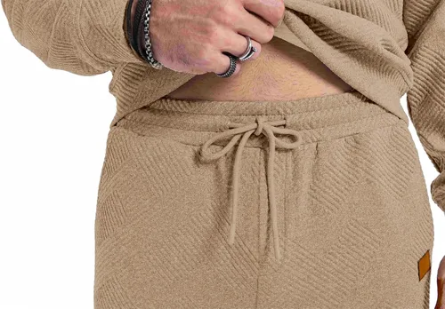 Vista 6 de JMIERR Conjunto de 2 piezas para hombre, sudadera jacquard de punto, sudadera y pantalones deportivos con bolsillos