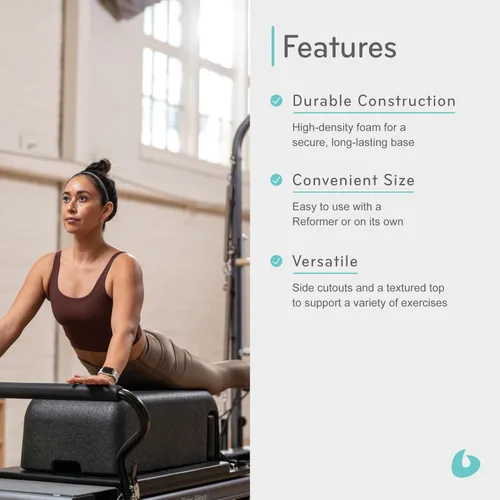 Vista 4 de Balanced Body Sitting Box Lite, reformador de pilates y equipo de ejercicio de piso, equipo de entrenamiento de pilates para gimnasio en casa
