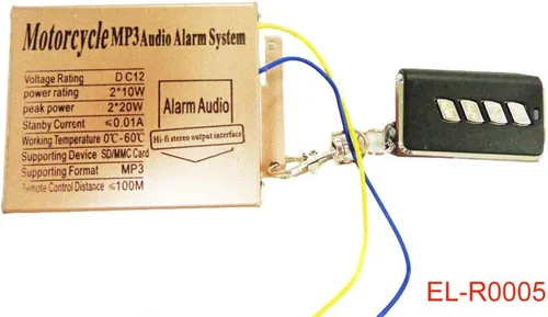 Kids ATV Parts 8542071291 Amplificador MP3 Radio FM Audio Sistema de altavoces estéreo con alarma antirrobo para motocicleta Scooter ATV 12V