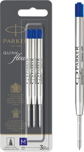 Vista 9 de Parker Quinkflow - Recambio de tinta para bolígrafo, punta media, color negro