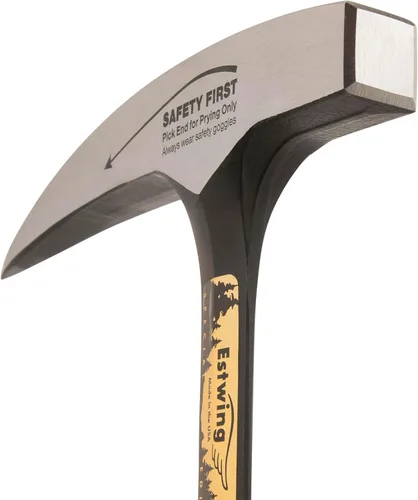 Vista 3 de ESTWING Edición especial Rock Pick - Martillo de geología de 22 onzas con punta puntiaguda y agarre de cuero genuino - E30SE