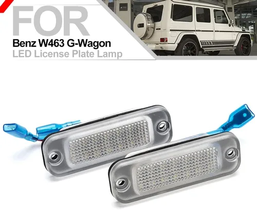 Vista 2 de Luces LED de matrícula para Be'nz W463 G-Wagon 2012-2018, reemplazo de placa de matrícula LED OEM, luces de etiqueta