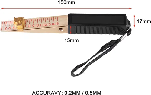 Vista 7 de Medidor cónico, universal estándar de soldadura de huecos, cuña, sensor, casa, ingeniería, planitud, herramienta de medición de agujero, escala