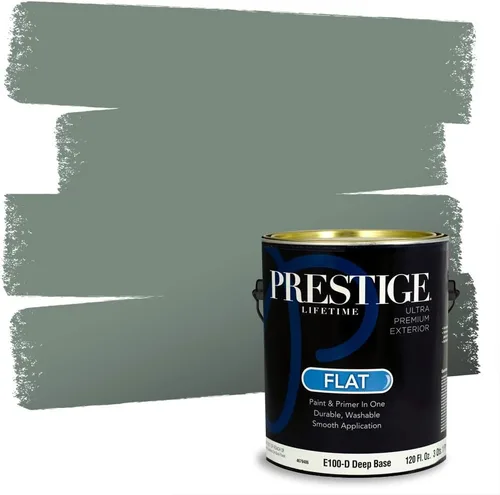Vista 150 de PRESTIGE Paints - Pintura exterior e imprimación en uno, 1 galón, satinado, verde Bayou