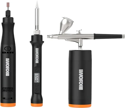 Vista 11 de Kit de herramientas rotativas inalámbricas, herramienta giratoria de 20 V para lijar, tallar, taladrar, grabar, pulir, manualidades con 42