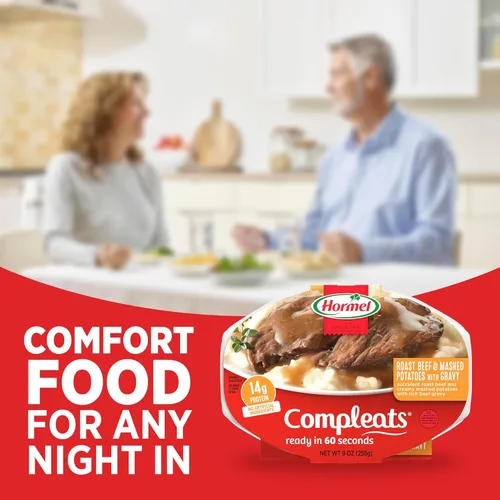 Vista 8 de HORMEL COMPLEATS - Carne asada y puré de patatas con salsa, de microondas, 9 onzas (paquete de 6)