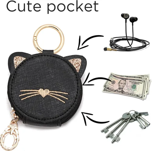 Vista 6 de I IHAYNER Mini Backpack for Women Small Backpack Purse for Teen Girls Backpack with Kitty Purse Travel Bookbag Kids Backpack