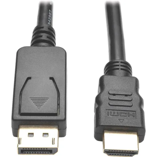 Vista 8 de Tripp Lite Cable adaptador DisplayPort a HDMI, DP con pestillos a HDMI (M/M), UHD 4K x 2K/1080p, 3 pies (P582-003-V2)