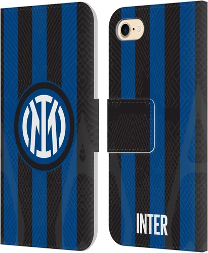 Vista 113 de Head Case Designs Officially Licensed Inter Milan Away 2025/26 Crest Kit Leather Wallet Case Compatible with Apple iPhone 7 Plus/iPhone 8 Plus