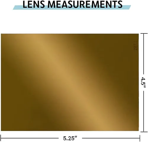 Vista 3 de Lente para soldadura grande 4.5 pulgadas x 5.25 pulgadas bañado en Oro