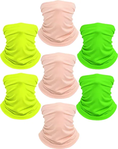 Vista 20 de Xeoxarel Neck Gaiter, 7 Pack Cooling UV Protection, Bandana Face Mask Scarf for Men and Women