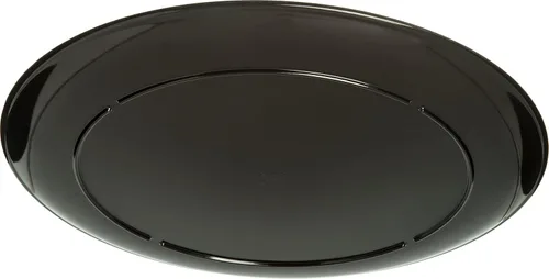Vista 4 de Carlisle FoodService Products Epicure - Plato redondo de plástico, 18 pulgadas, grano de madera oscuro