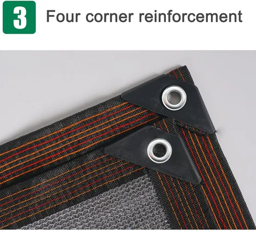 Vista 5 de KDDEON Tela de protección solar perfecta, vela rectangular de sombra solar, 90% de red, red de sombra gris, lona de malla tejida gruesa cifrada