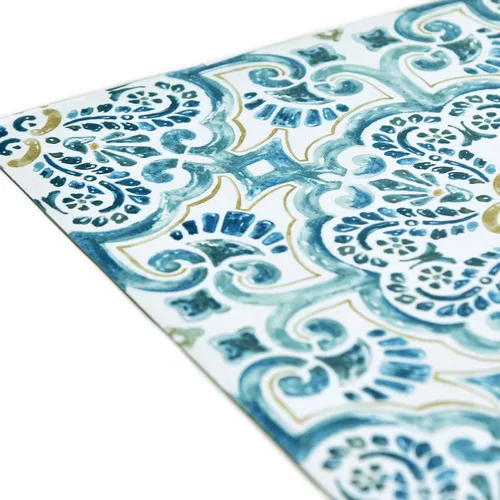 Vista 8 de FloorPops FP2477 Fontaine - Azulejos de suelo Peel & Stick, color azul