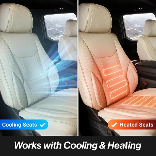 Vista 5 de Coverland Custom Car Seat Covers Compatible with 1987-1995 Chrysler Lebaron Convertible - Premium Leather Non-Slip Memory Foam Waterproof Seat Cover