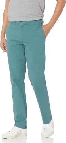 Vista 14 de Yaxa Essentials - Pantalón chino casual elástico de corte entallado para hombre