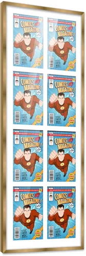 Vista 109 de Poster Palooza Marco de cómic con paspartú para 1 cómic de la Edad de Bronce publicado entre 1970 y 1985, marco de cómic negro para cómic de 7.25 x