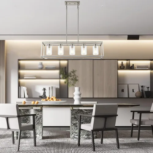 Vista 6 de XILICON Candelabro de Vestíbulo de 1 Luz Negro de Granja para Comedor Accesorios de Iluminación Colgantes de Techo para Entrada de Vestíbulo