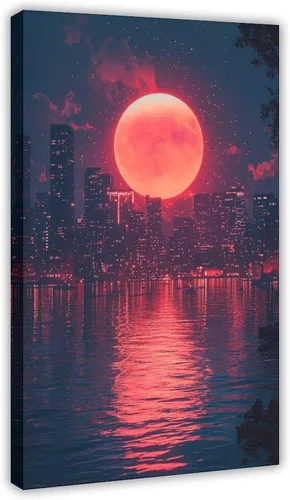 XAHOR Synthwave Neon Poster – 80s Retro Futurism Vaporwave Aesthetic Wall Decor Canvas Art Poster And Wall Art Picture Print Modern Family Bedroom
