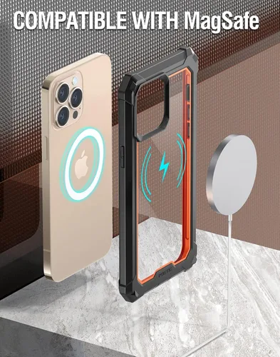 Vista 4 de Poetic Guardian Series - Funda compatible con iPhone 13 Pro de 6.1 pulgadas, carcasa híbrida reforzada de cuerpo completo, funda protectora