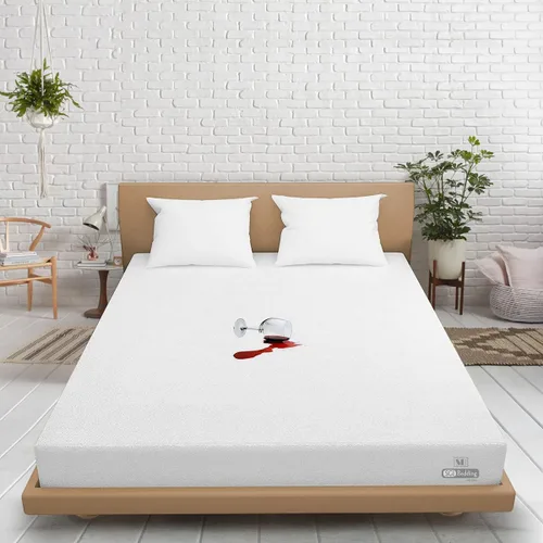 Vista 2 de SGI Olympic Queen - Protector de colchón impermeable estilo ajustado, tela de rizo súper suave, color blanco, se adapta a bolsillos de hasta 15