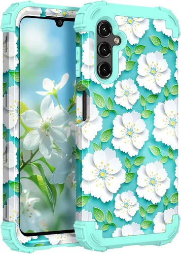 Vista 26 de Hocase Funda para Galaxy A13 5G, resistente a los golpes, protección de goma de silicona suave, funda protectora híbrida de plástico duro