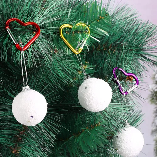 Vista 4 de Clip de llavero en forma de corazón Clip de llavero de aleación de aluminio Gancho de resorte Gancho cargado para exteriores