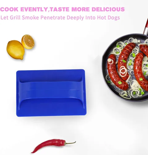 Vista 4 de Pssopp Cortador manual de perritos calientes, fácil y rápido de usar, herramienta de corte de perritos calientes de mano, herramienta de corte
