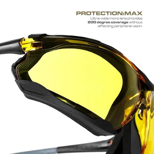 Vista 2 de Glove Station Optic Max - Gafas protectoras antivaho para hombre - Gafas de seguridad con 3 opciones de lente - Transparente, ámbar o gris