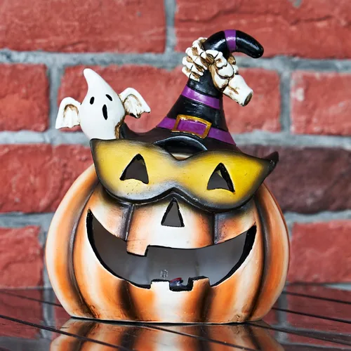 Vista 6 de Decoraciones de Halloween – Decoración de luces de calabaza – Linterna decorativa para exteriores para el hogar, interior, exterior, Halloween