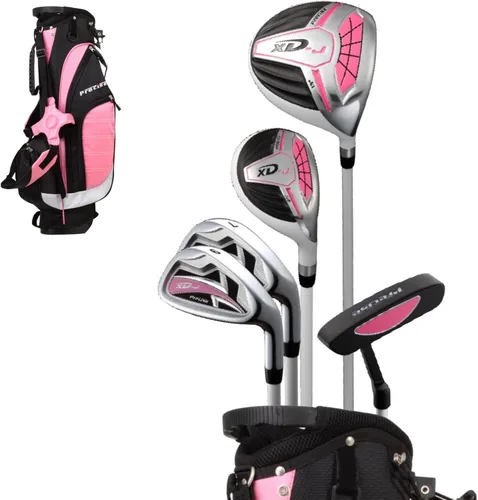 Vista 11 de Juego de palos de golf junior para niños Precise XD-J – Juego de golf junior para niños y niñas con ejes de grafito ligeros, híbrido, putter y bolsa
