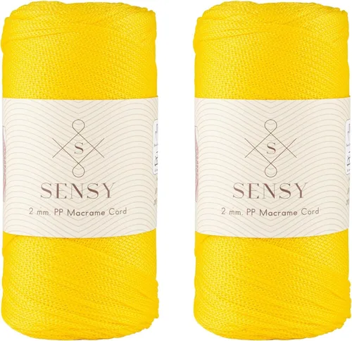 Vista 92 de Sensy Premium 2mm 229.5 metros de cuerda de poliéster 100% cordón de polipropileno Cordón de macramé 2mm Cordón para bolso de crochet Hilo