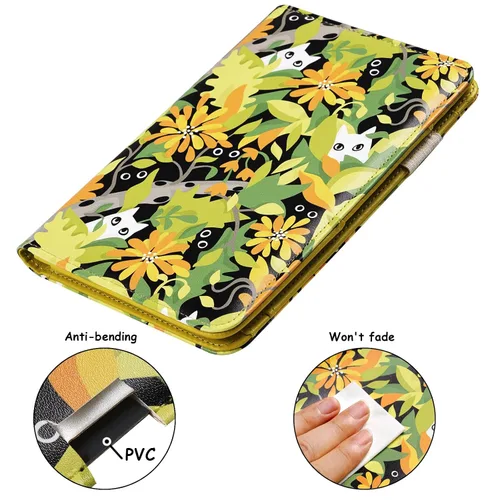 Vista 5 de Libro de mesero, libro de mezclilla para Watiress con cara sonriente esponjosa, bordado de felpa con diseño de flor de dólar