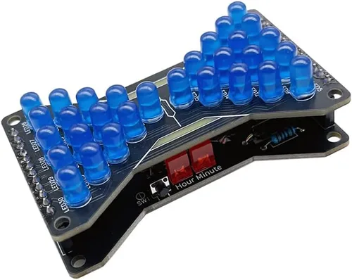 Vista 2 de Treedix Kit de práctica de soldadura reloj de arena electrónico Led DIY Kits de práctica Junta de práctica Blue Ray Ensamblar Soldadura Práctica