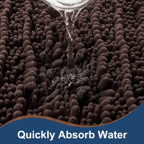 Vista 36 de FLOLEOPA Alfombras de baño de microfibra suave y esponjosa, tapetes de baño absorbentes, antideslizantes, lavables a máquina y de secado rápido