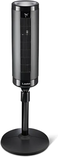 Vista 12 de Lasko Ventilador de torre ajustable de elevación de 42 a 54 pulgadas, ventilador de pedestal, flujo de aire de 31 pies/s, silencioso 28 dB