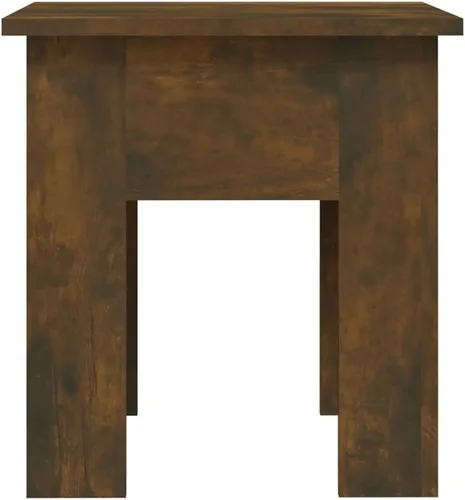 Vista 5 de Mesa auxiliar, mesa de centro moderna, adecuada para sala de estar, oficina, balcón, estudio, sala de estar familiar, roble ahumado de 15.7 x 15.7 x