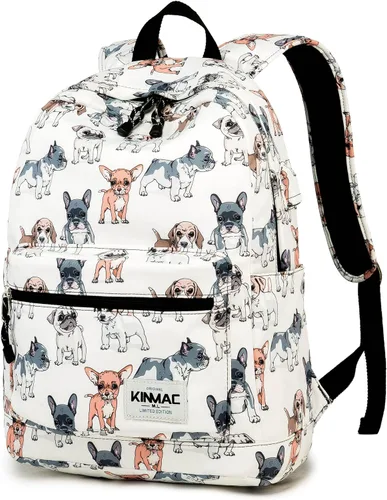 Vista 19 de Kinmac Mochila resistente al agua para laptop con puerto de carga USB para laptop de hasta 15.6 pulgadas (bordado)
