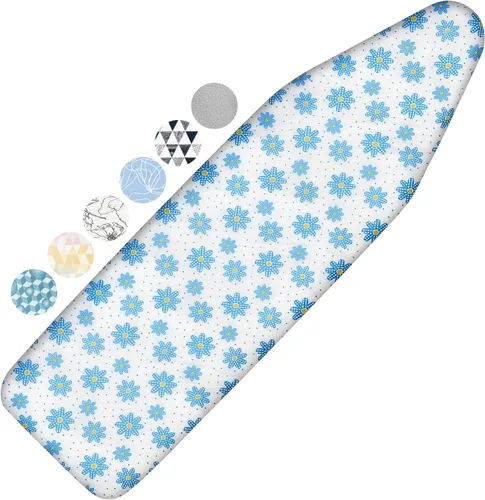 Vista 12 de Funda y almohadilla para tabla de planchar, acolchado de hierro grueso de tamaño estándar de 15 x 54 pulgadas, resistente a quemaduras y manchas